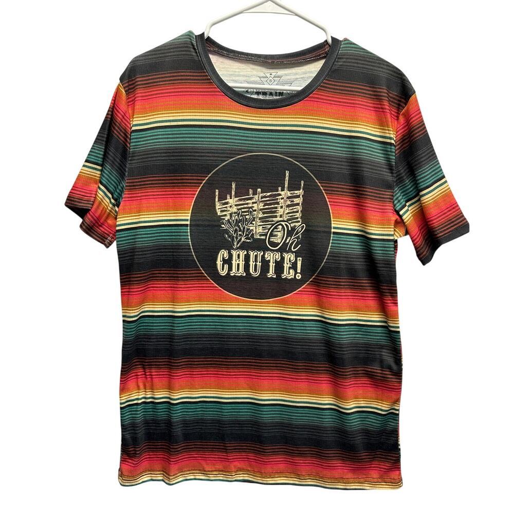 Crazy Train‎ Oh Chute! Unisex SS T Shirt S Rainbow